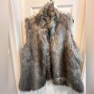 Calvin Klein Charcoal Faux Fur Vest